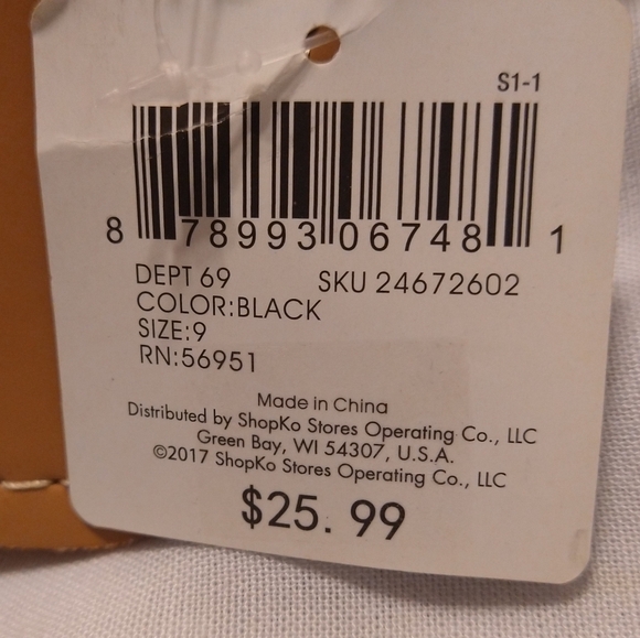 Flip Flop Sandals New Tan with Black Feather Size 9 - Picture 6 of 6